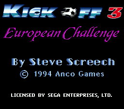 Kick Off 3: European Challenge screenshot 2 for Sega Mega Drive